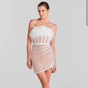 LUCIE WHITE DRESS NADINE MERABI